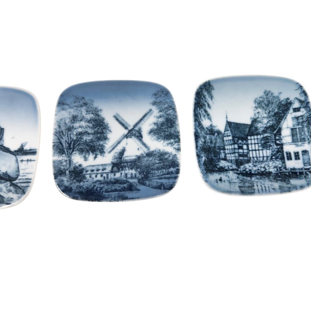 Lot Of 3 Vintage Bing & Grondahl Collectible Plate Square Plaquette Kjeld Bonfil - Picture 3 of 10
